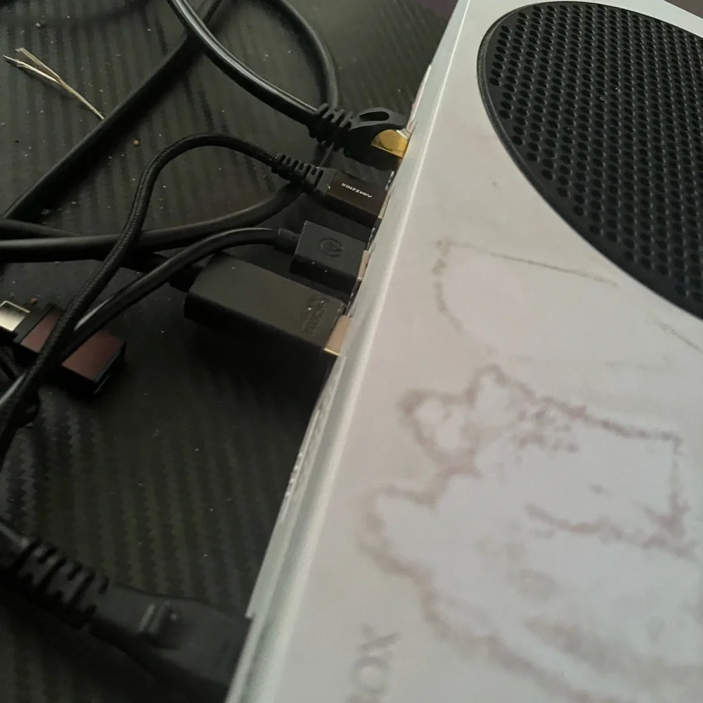 White Gaming Console with Black Speaker Grill
